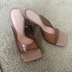 Zara clear heels